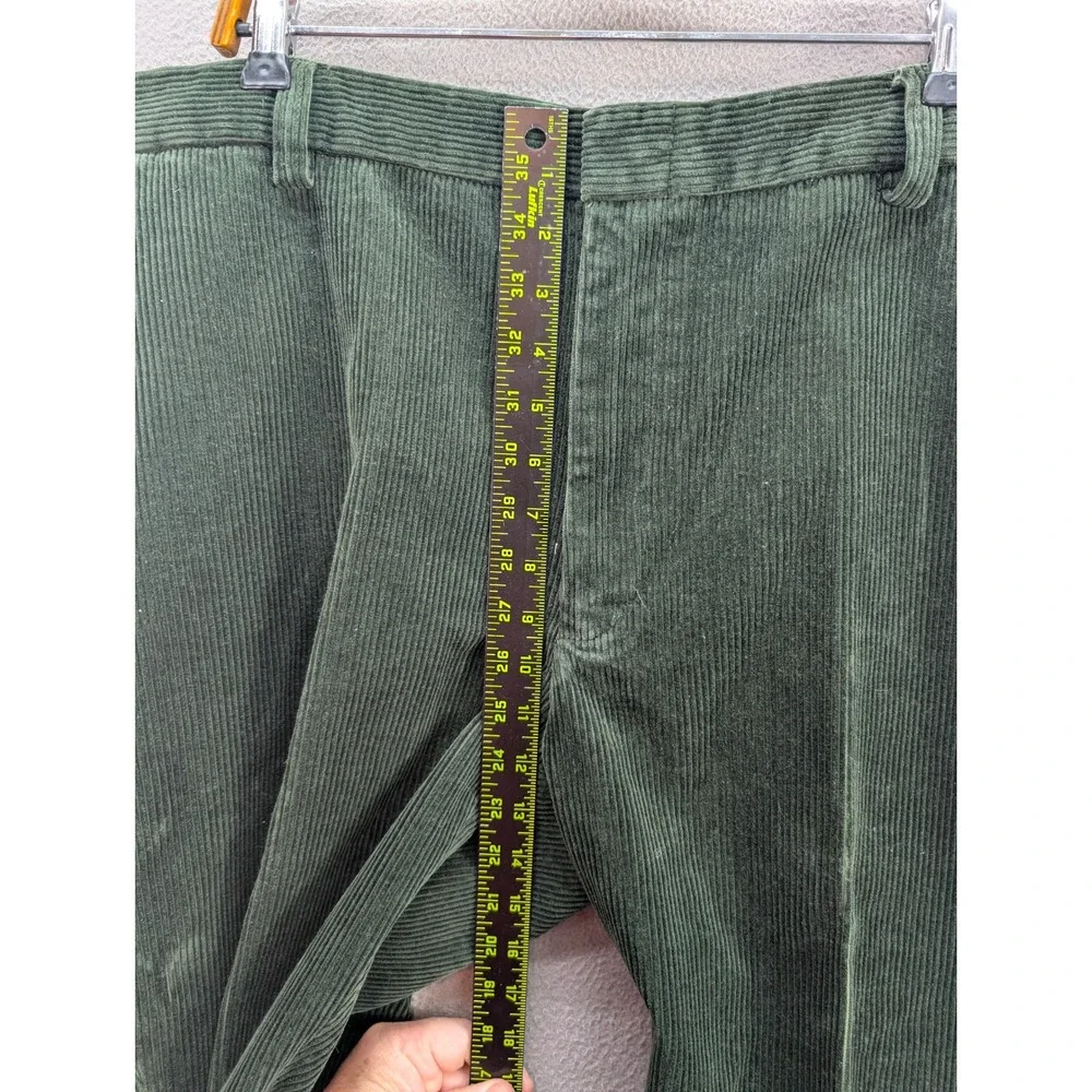 Vtg Orvis Corduroy Pants Men's Leather Trim Pockets Size 40 Straight Leg Cotton